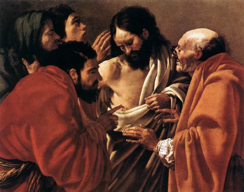 TERBRUGGHEN, Hendrick The Incredulity of Saint Thomas a oil painting image